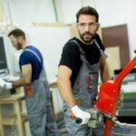 Average square footage required for a woodworking establishment to operate efficiently