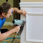 Which Gray Oak Woodwork Modern kitchen with which gray oak woodwork, creating a sleek and sophisticated look