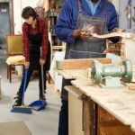 Neighbor's woodworking bench in Sims FreePlay located near the park