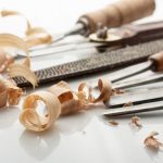 Woodworking Measuring Angles Woman using protractor for precise woodworking measuring angles