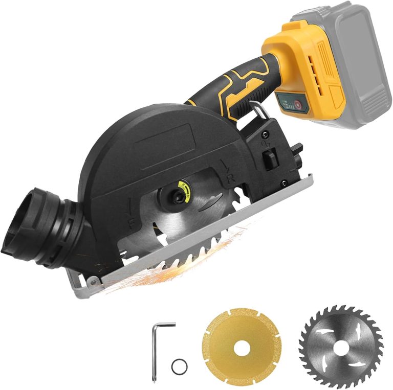 Cordless Mini Circular Saw for Dewalt 20v Battery, 4" Brushless Power Circular Saws, 12000RPM Small Circular Saw,2 Blade, Cutting Depth 0.8"(20mm) for Metal, Wood, Plastic(No battery) 1 61IZLQJhvTL. AC SL1500